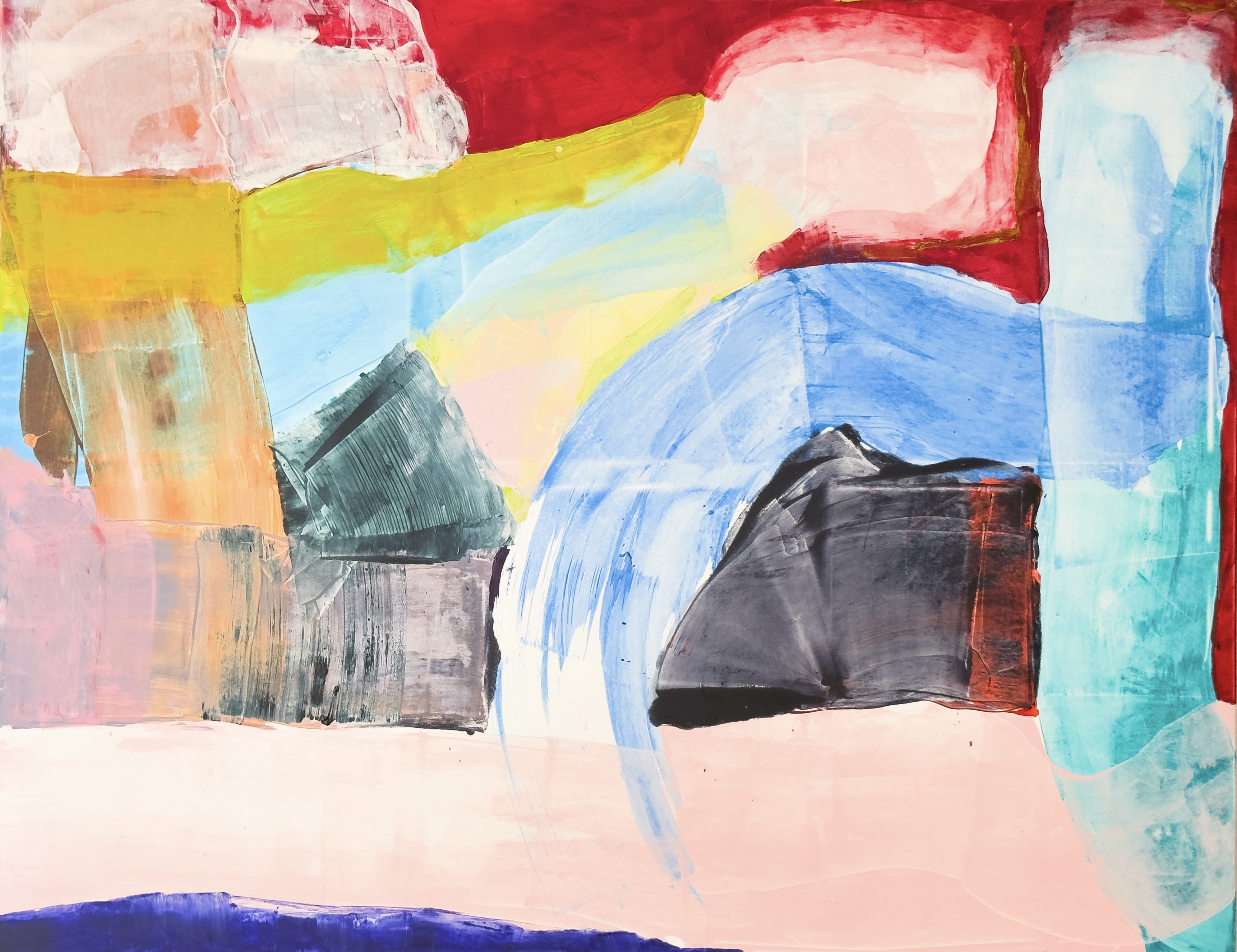 Look at the horizon, the blue hugging the blue, 2026, 180x140 cm, Olio su tela