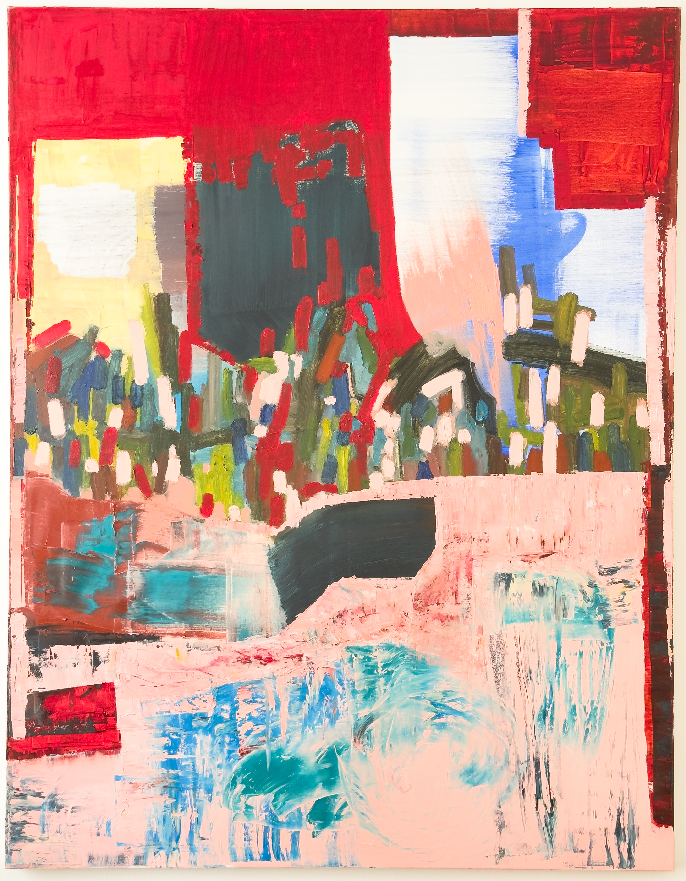 Velvet Street, 2025, Olio su tela, 140 × 180 × 5 cm.